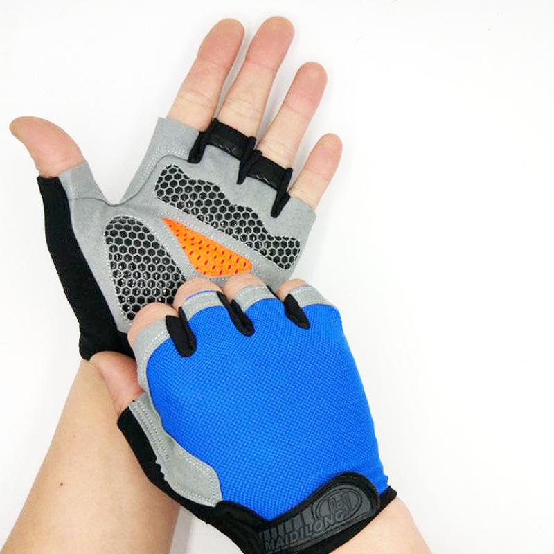 Перчатки для фитнеса, велосипедные дышащие перчатки до половины пальцев, противоскользящие ударные перчатки для занятий спортом на открытом воздухе