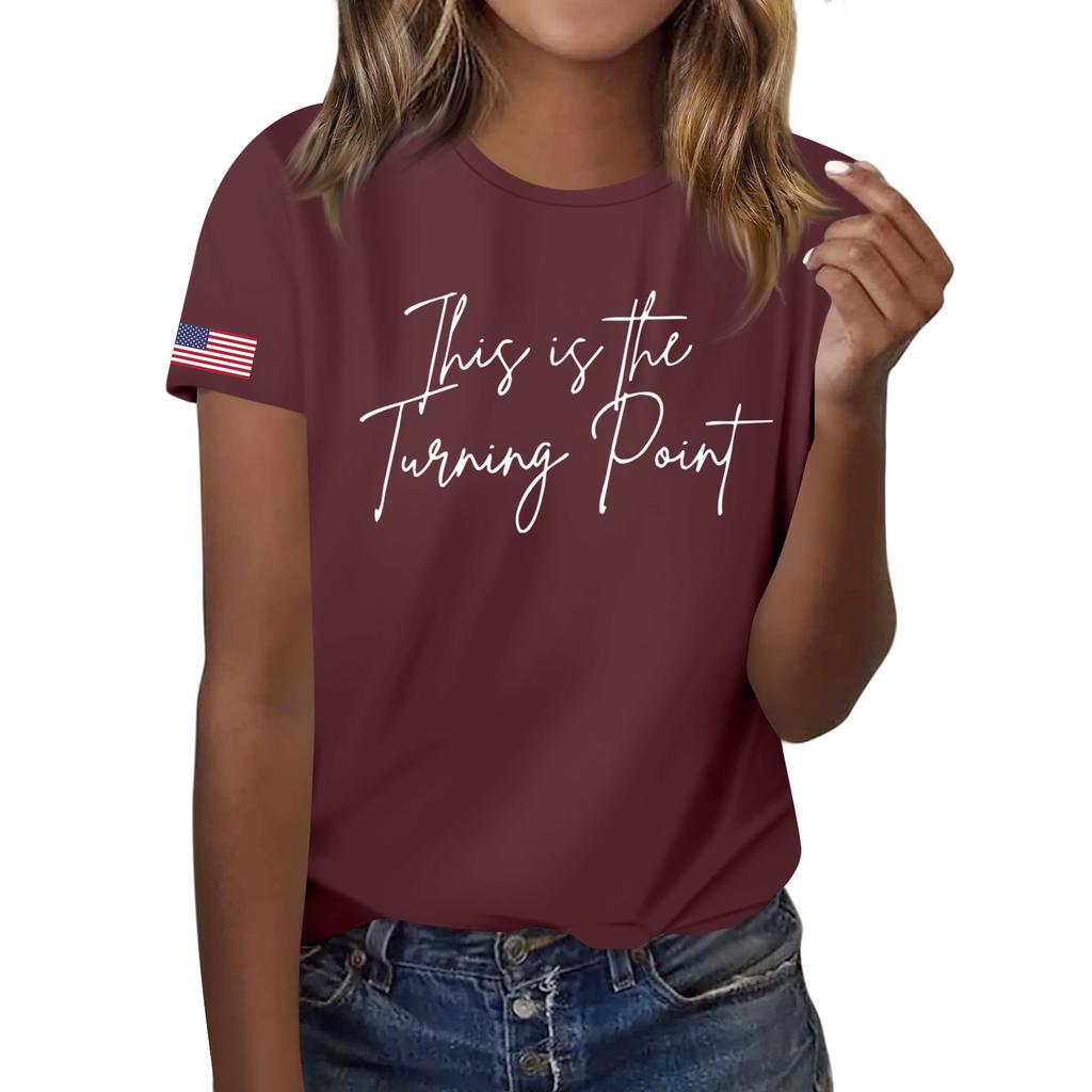 Fashionable Round Neck Short Sleeve Work Clothes Printed Tops For Mens Summer Tops