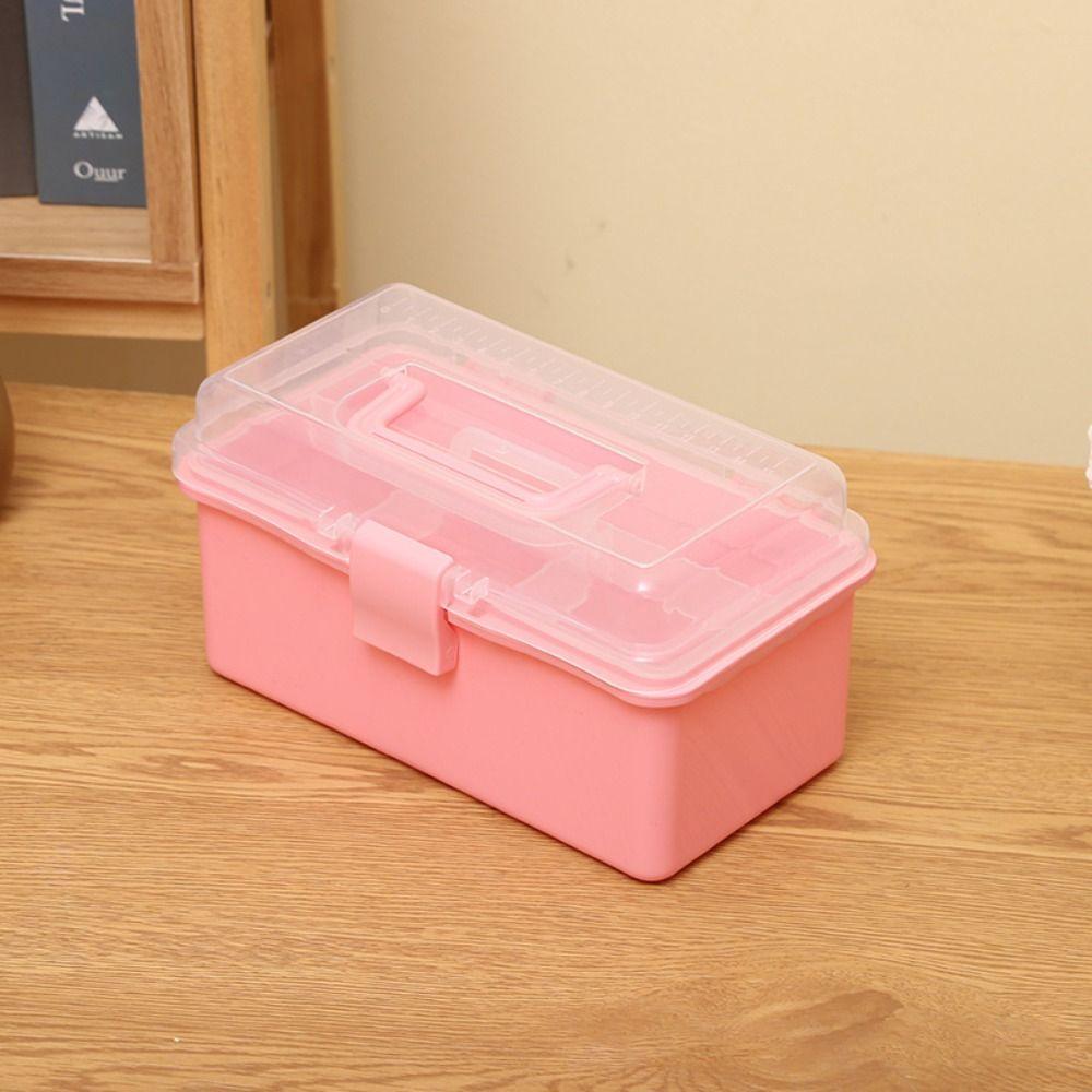 Large Capacity Makeup Hairpin Organizer 2/3 Layers Nail Art Box New Storage Box  Household