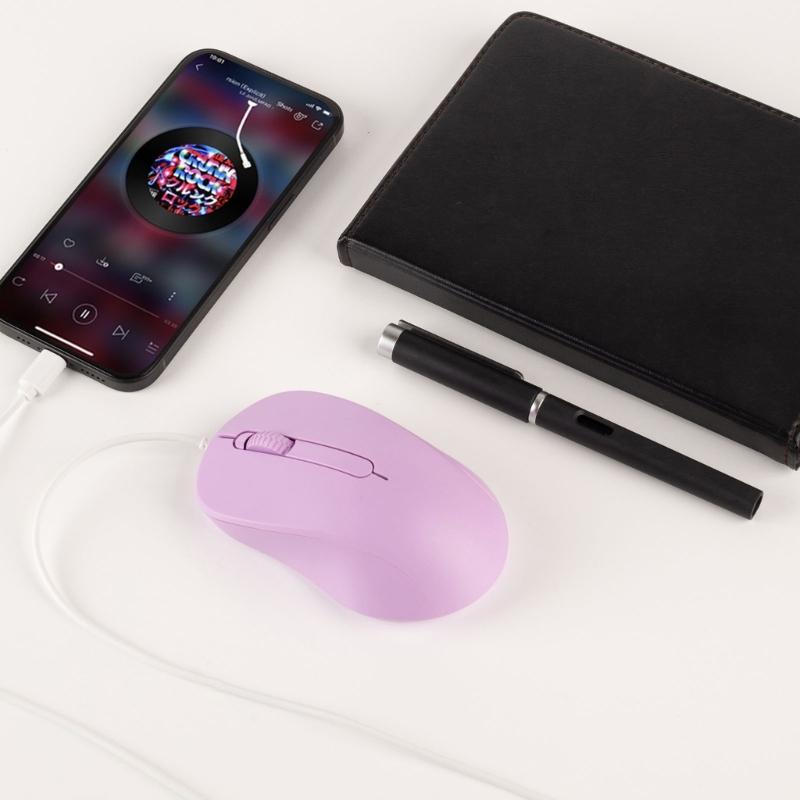 Ergonomic Type C Mouse 3 Button 1000DPI USB C Mice Adjustable Sensitivity for Win PC, Laptop and More Type C Devices