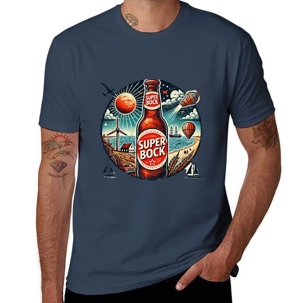 Superbock Retro Art Logo TShirt Cool Feeling Summer Tee Shirt