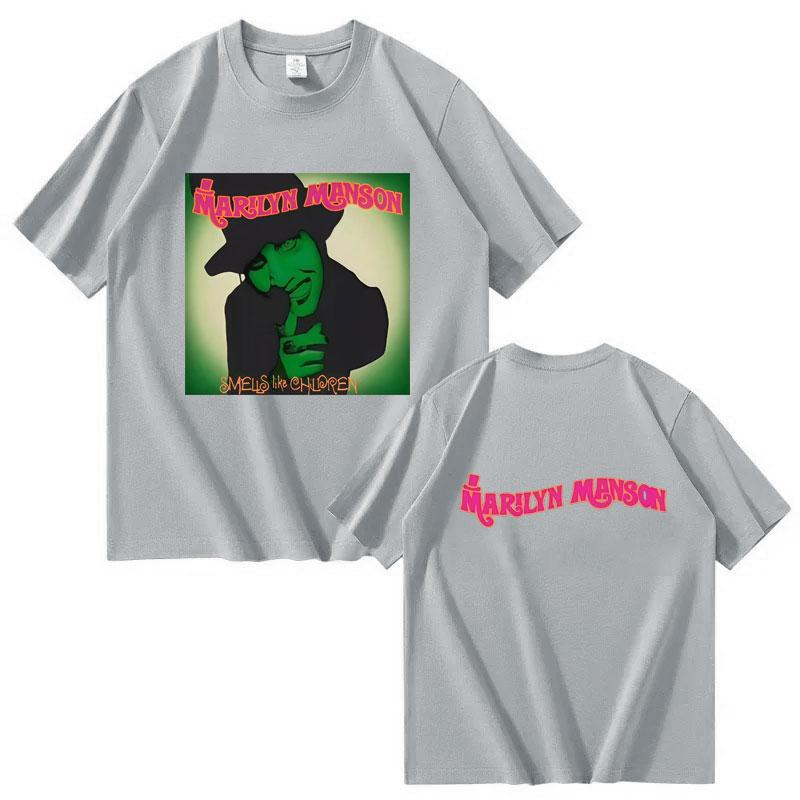 MARILYN UnisexSON Doublesided Printed Tshirt 2025 Unisexs and Womens Gothic Casual Summer Printed 100 Pure Cotton Tshirt