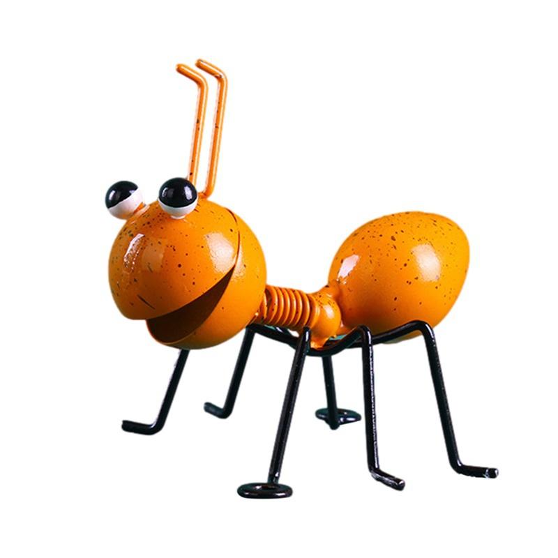 MIT Metal Ant Figurine Insect Statue Outdoor Garden Lawn Yard Decor Home Ornament 10Cm