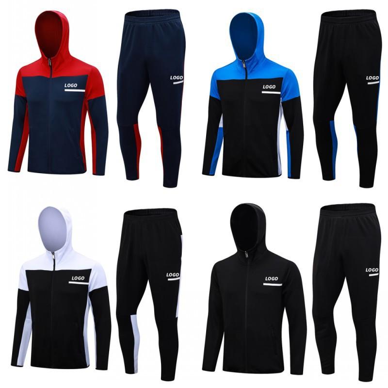Men Women Sportswear Set Long Sleeve Training Jacket Pants Football Soccer Gym Running Outfit
