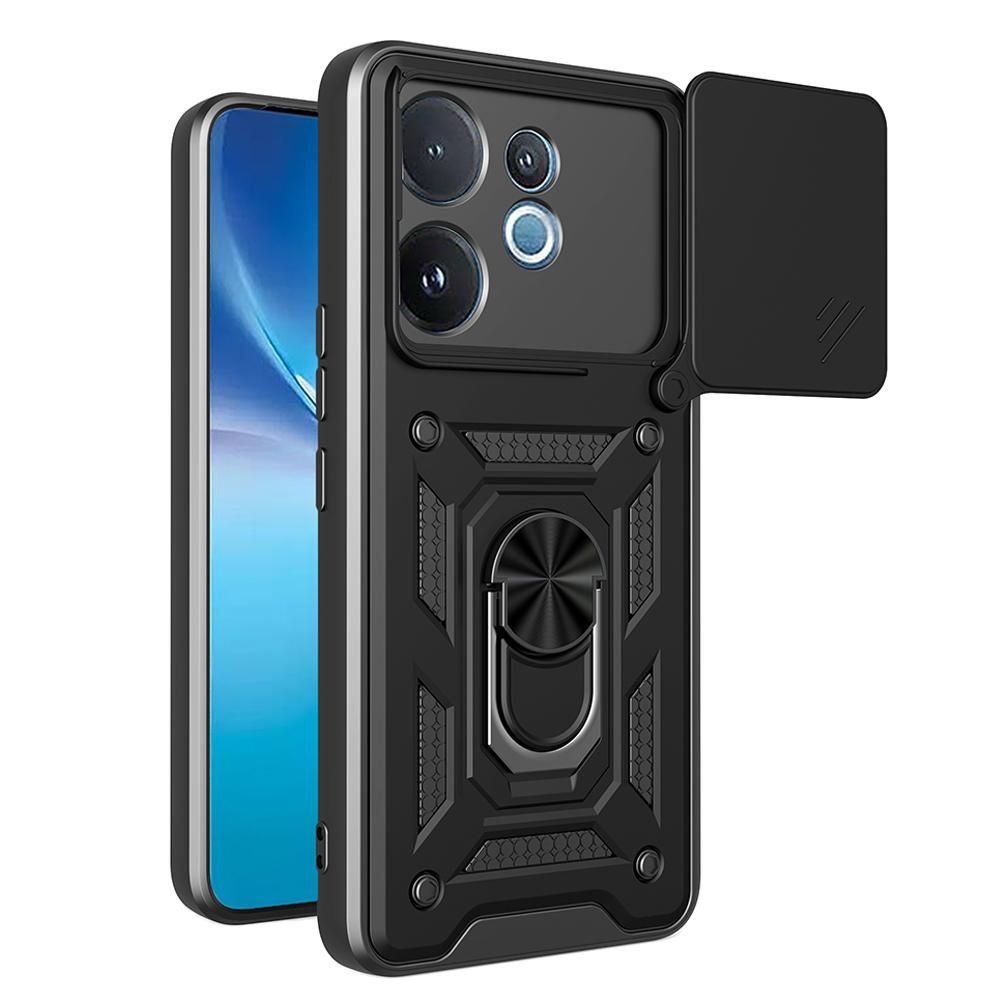 Armor Funda для VIVO V60 5G Чехол Крышка Сдвижная Защита Камеры Кольцо-Держатель Подставка Ударопрочная Задняя Крышка