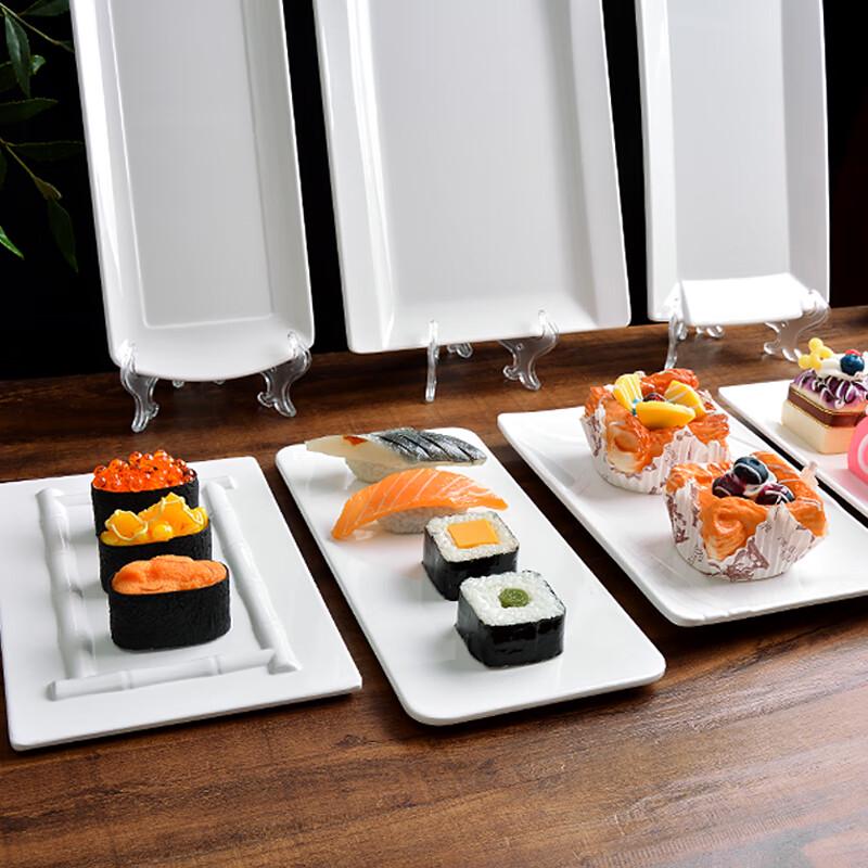 Huihuang White Melamine Sushi & BBQ Serving Platter