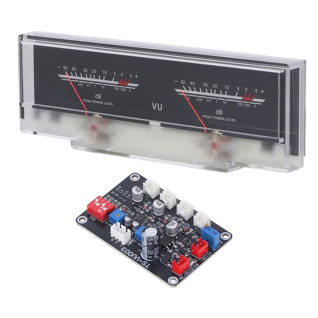 VU-метр Простой в эксплуатации прочный ABS-пластик с белой подсветкой Высокоточный портативный VU-метр с платой драйвера
