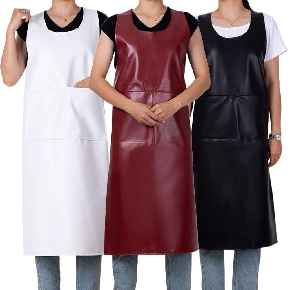 Oil-proof Work Smock Waterproof Cooking Work Clothes Durable Kitchen Apron  Lab Work