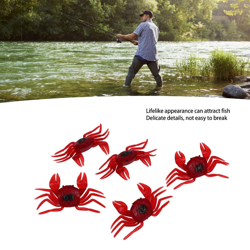 5PCS 140*40mm Artificial Crab Lure Soft Simulated Crab Bait Durable Crab Lure Saltwater Fishing