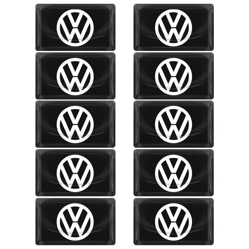 Cars 2025 Hot For Volkswagen 10pcs New 3D Epoxy Car Stickers Small Drop Glue Decals For Volkswagen Golf Passat B6 Magotan Touran CWW1 b13