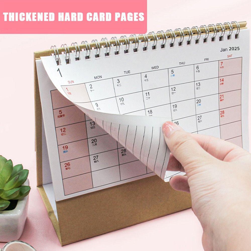Многофункциональный планировщик, органайзер для календаря на 2025 год, модный настольный бумажный календарь для домашнего офиса