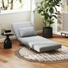 Sleeper Chair, 6-Level Adjustable Backrest, Linen Look, up to 150 kg, Light Grey