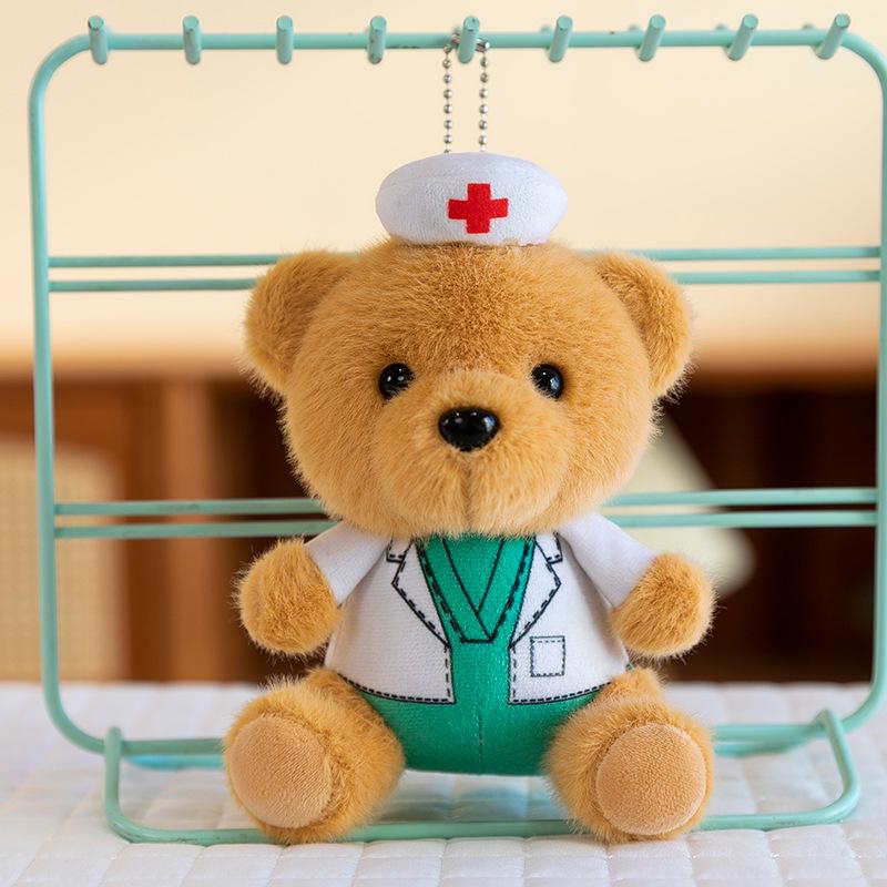 Плюшевый брелок Полицейский Панда - Варианты: Дорожная полиция, Пожарный, Врач