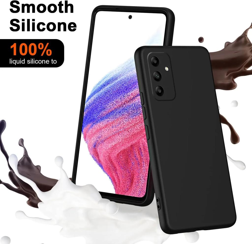 Гибкий чехол из жидкого силикона ТПУ для Samsung Galaxy A16 5G A06 A15 A25 A35 A55 A05S A14 A24 A34 A54 Защитная накладка Coque Capa