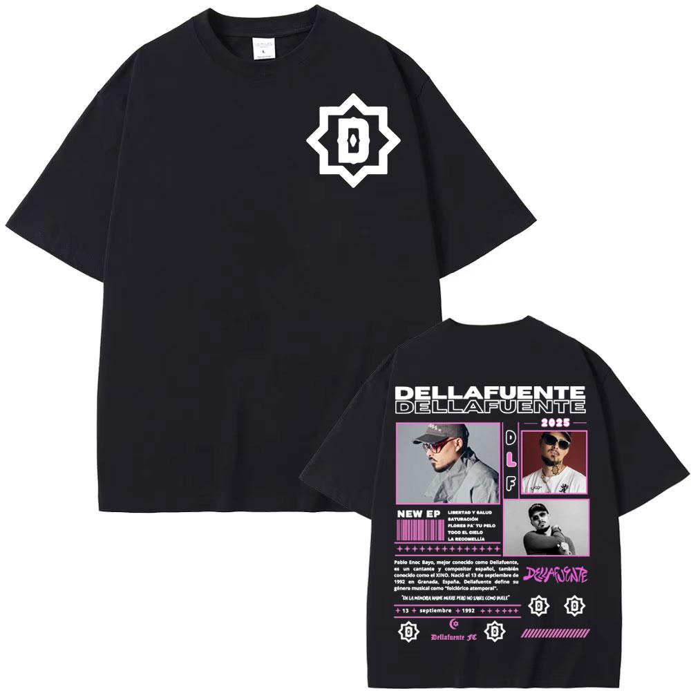 Rapper Dellafuente New Album 2026 Tour Tshirts Men Women Harajuku Gothic Hip Hop Punk T Shirt Fashion Casual Tshirt