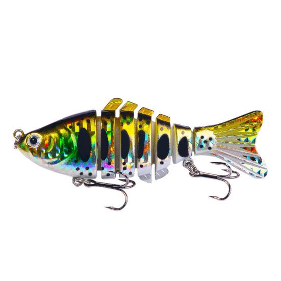 5 шт. многосоставных рыболовных приманок Swimbait с тройными крючками, реалистичные яркие цветные многоразовые жесткие приманки, искусственные приманки