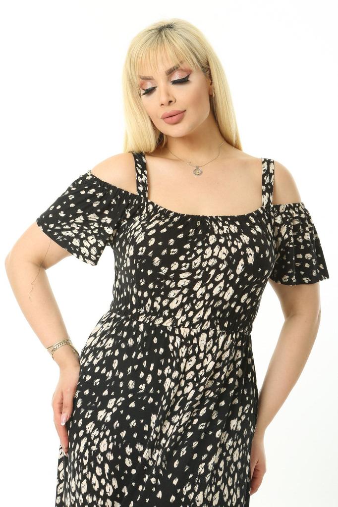 Женское платье большого размера Платье Madonna с вырезом на бретельках и узором из гальки