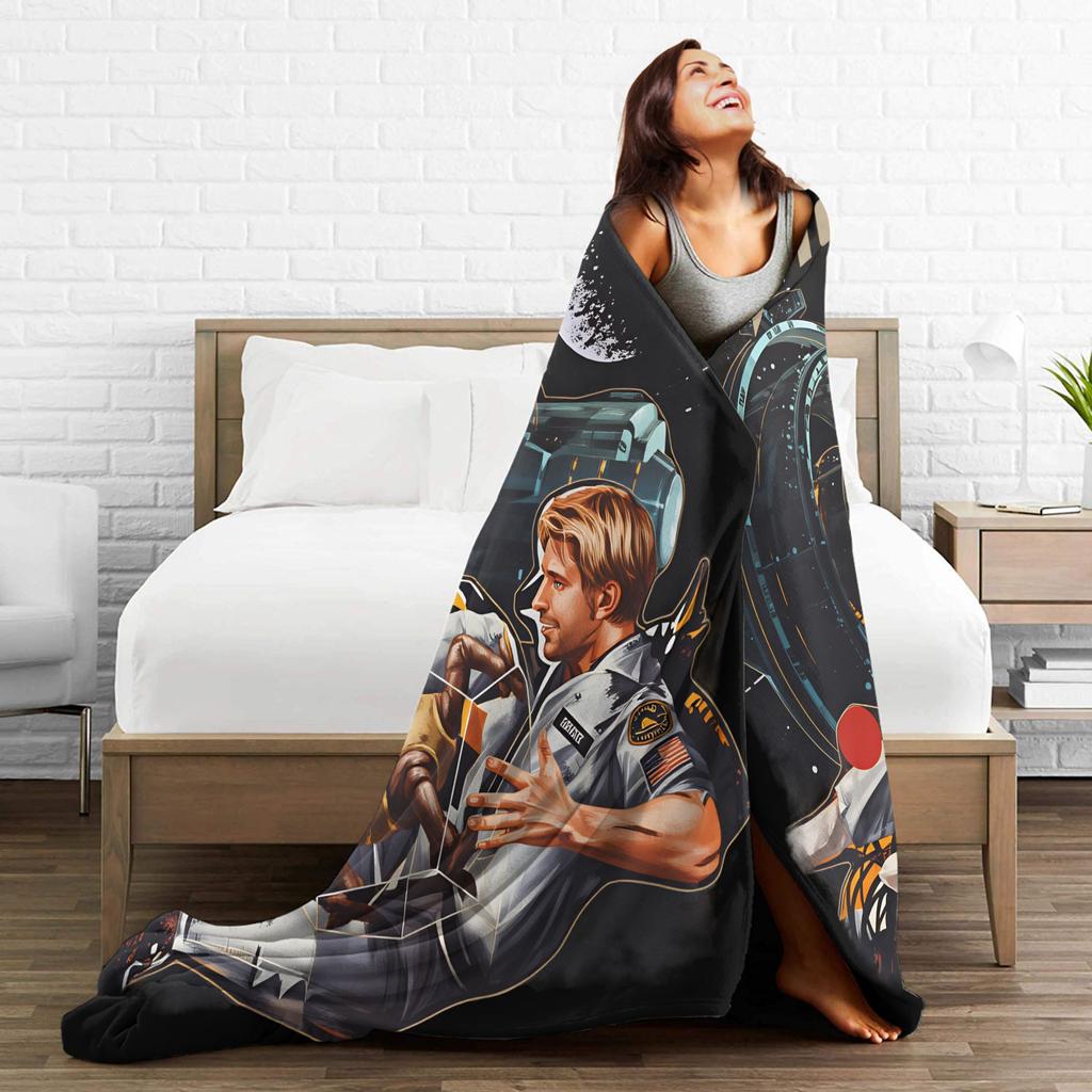 Soft Cozy Blanket Plane Travel Project Hail Mary 2026 Bedding Throws Print  Bedspread For Living Room
