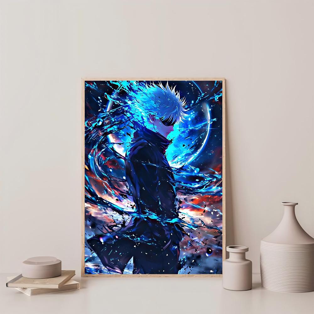 1 шт. Популярный классический аниме мальчик J-Jujutsu Kaisen Годзё Сатору Постер HD Постеры Декор для дома, комнаты, бара, кафе, Искусство, Настенная живопись, Картина