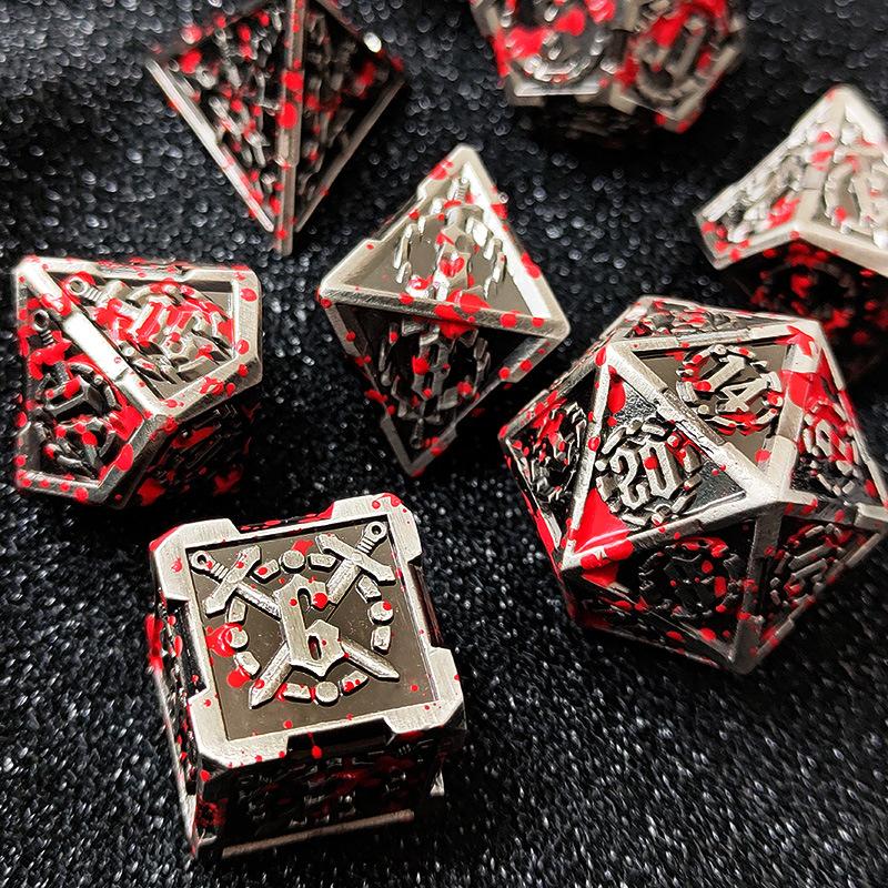 Kostki rpg poświęcenie paladyna zestaw 7 metalowych kości