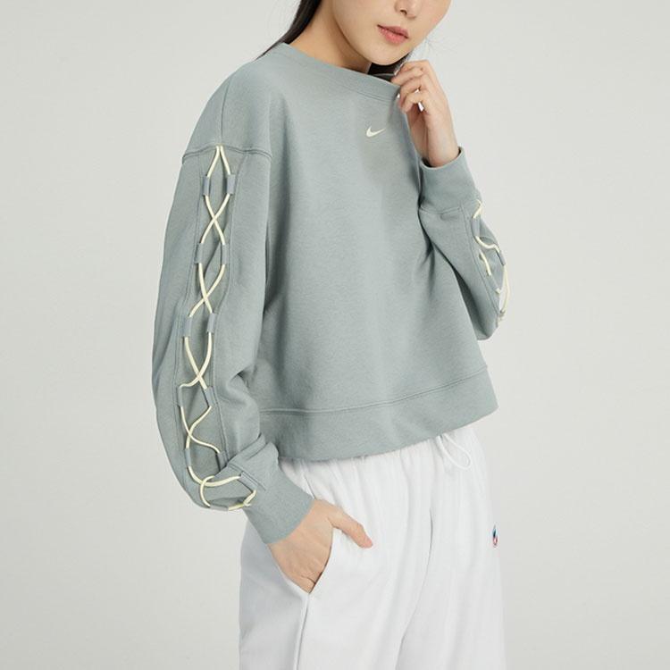 Nike Sweatshirts Women's Green Crew Neck Moderate Other DX0003-330