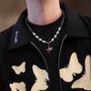 Ожерелье с подвеской Жемчужное Сердце Манговая Звезда: Нишевый дизайн для мужчин и женщин, Титановая стальная цепочка на ключицу, Стиль легкой роскоши