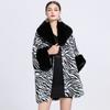 Winter Woman's Cape Shawl Fur Collar Tweed Temperament Elegant Jacket Large Size Nine-point Sleeves Cardigan