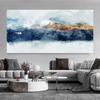 Скандинавский абстрактный пейзаж, масляная живопись, постеры и принты, настенная живопись на холсте, картины для гостиной