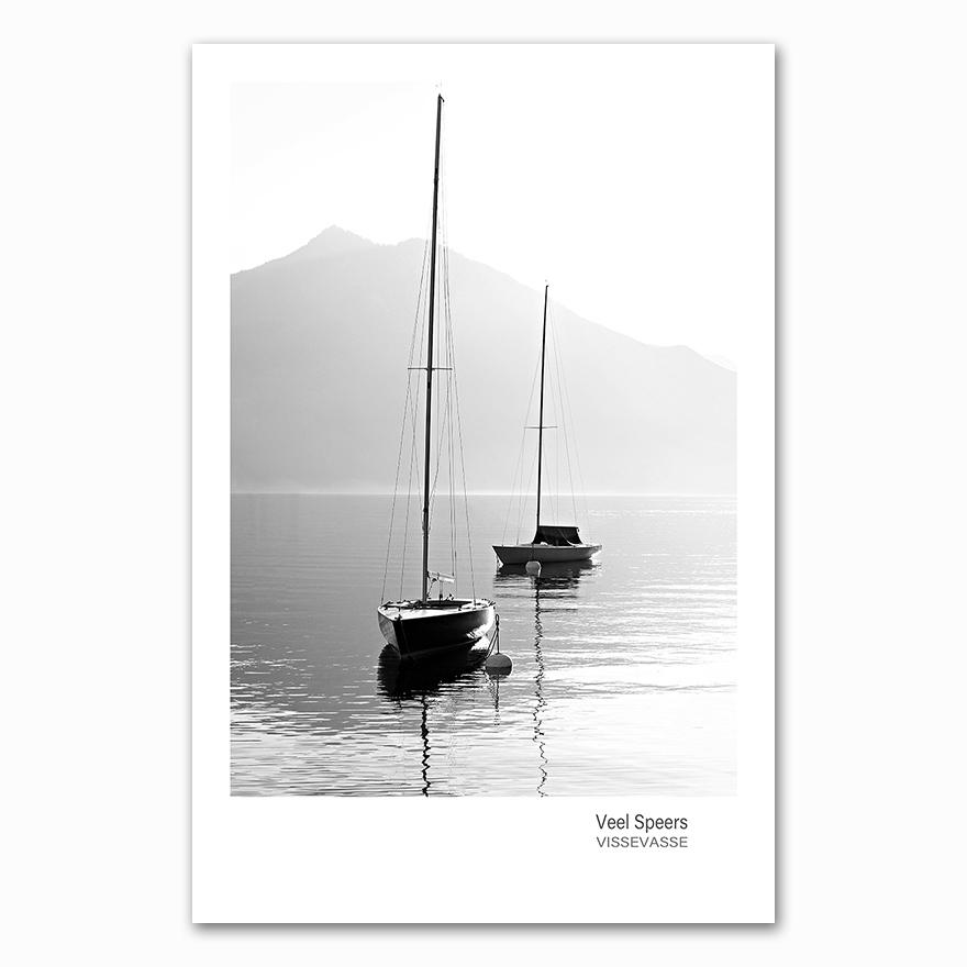 Scandinavian Landscape Canvas Nordic Style Lake Boat Forest Nature Wall Art Print Painting Decoration Pictures Home Decor