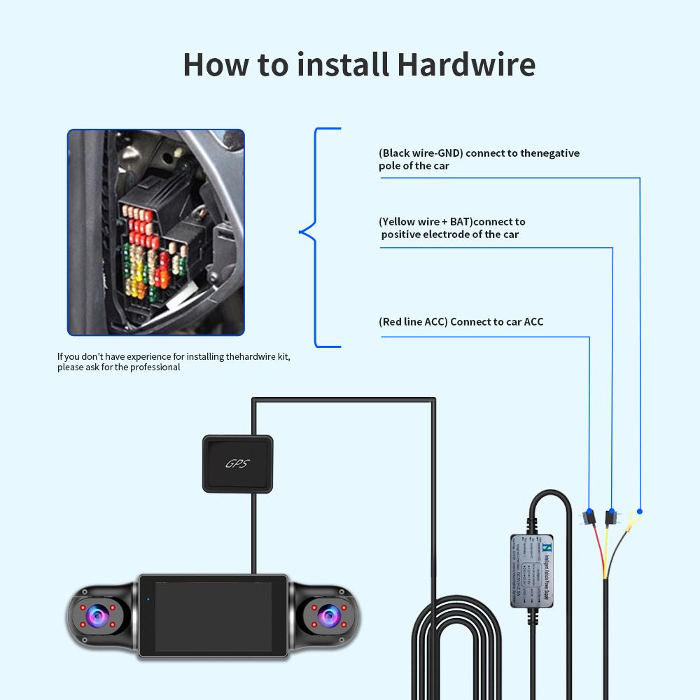 3/4-канальный видеорегистратор, 1080P HD автомобильный видеорегистратор, 360-градусная камера кругового обзора автомобиля, Видеозапись/GPS-позиционирование