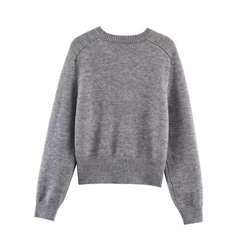 Womens Oversized Knit Cardigan Sweater - Soft Casual Coat In Grey Camel Navy