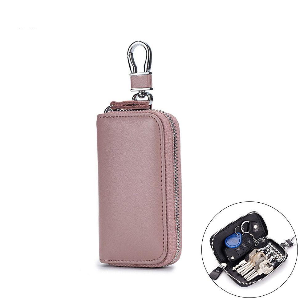 Mini Purse Genuine Leather Key Bag Zipper Car Key Case Key Holder Organizer Pouch  Men Women