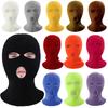 Winter Warm 3-hole Ear protection Embroidery White Knitted Full Face Mask Cover Cap Ski Mask Balaclava Pack for Men