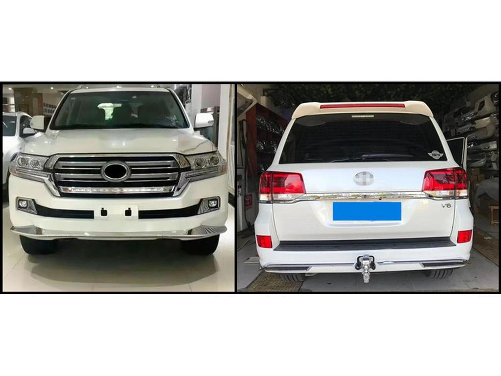Toyota Land Cruiser 2016-2021 Комплект обвеса переднего и заднего для LC200 Модификация бампера