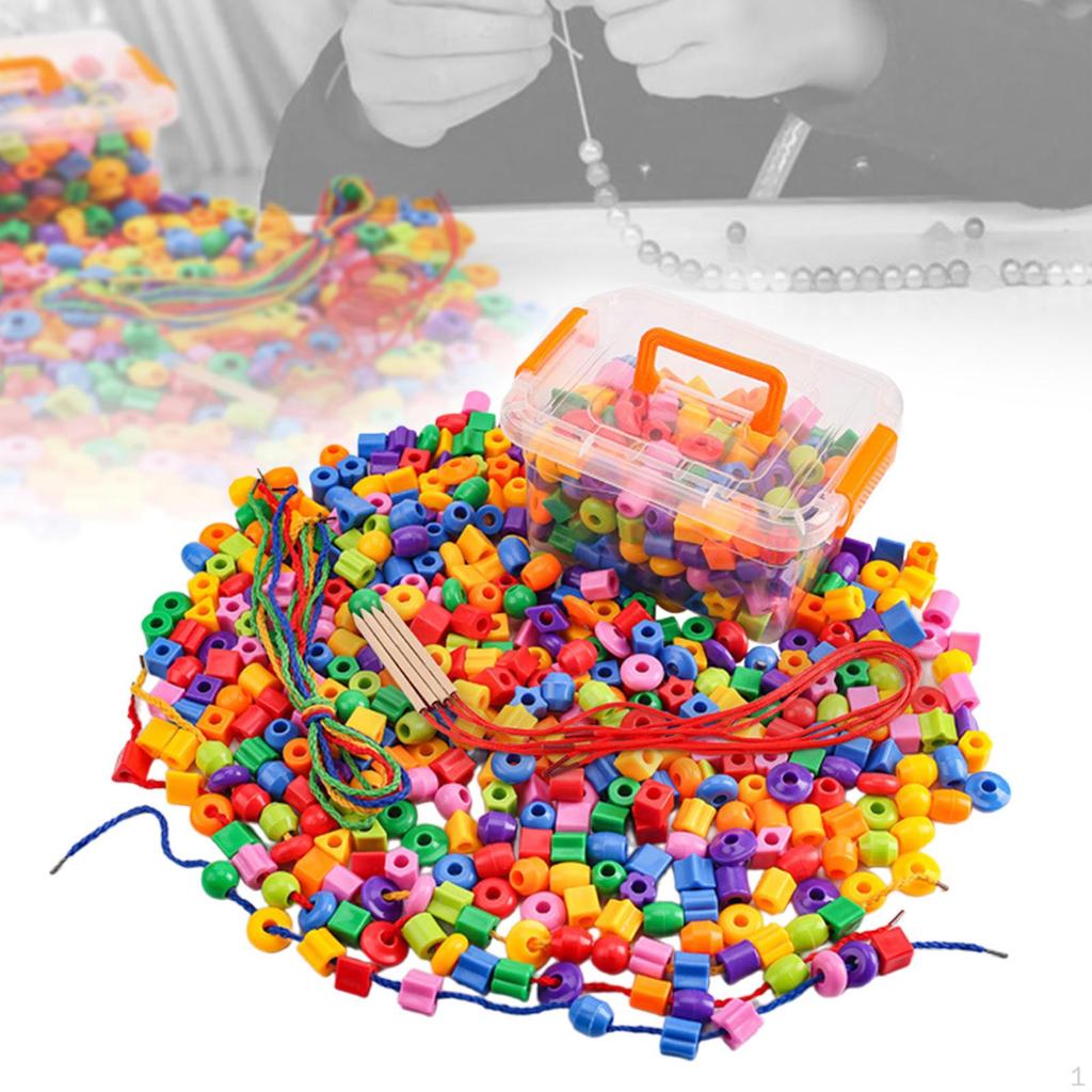 Набор бусин для шнуровки, блок для развития мелкой моторики, игрушка для детей 3, 4, 5 лет, 160