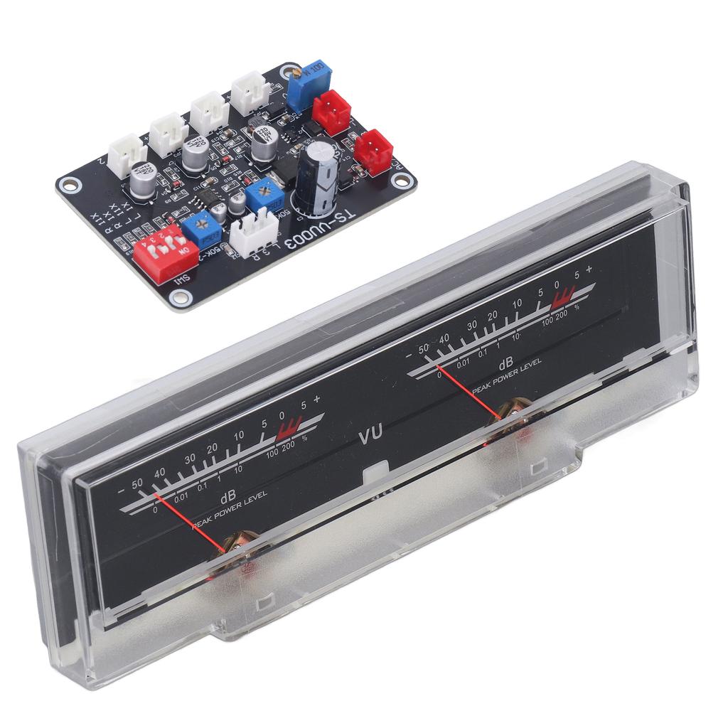 VU-метр Простой в эксплуатации прочный ABS-пластик с белой подсветкой Высокоточный портативный VU-метр с платой драйвера