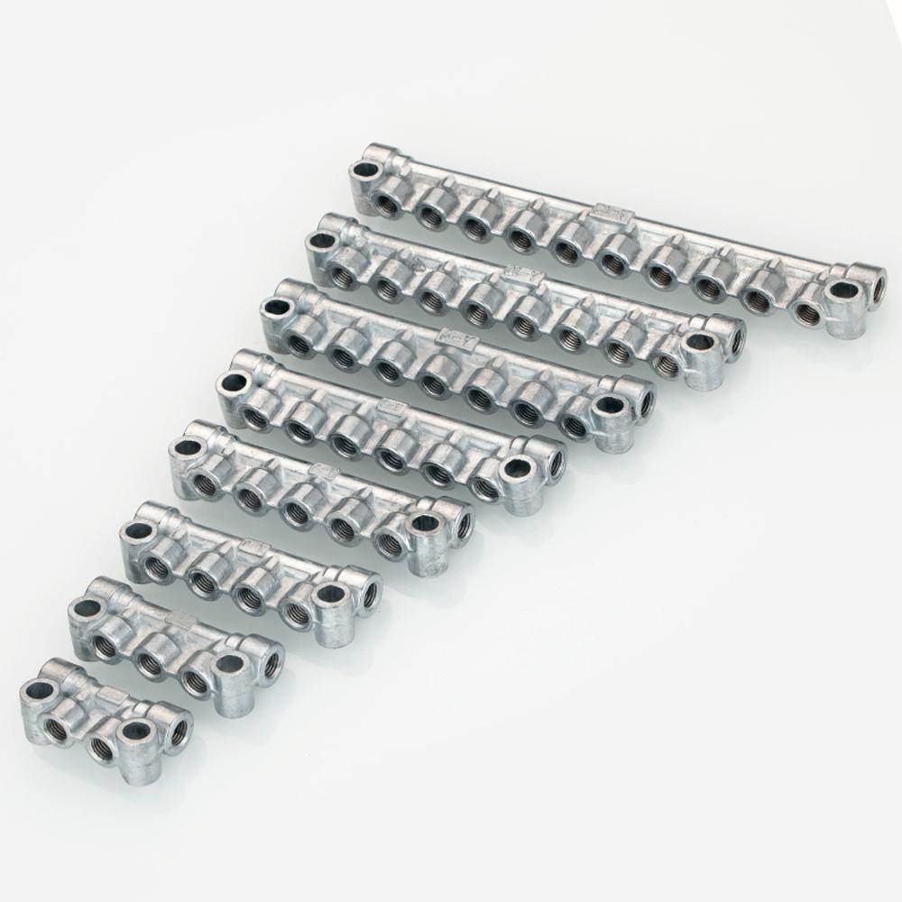 M8 M10 Pitch 1mm 2 3 4 5 6 7 8 10 Ways 4-12 Ports Zinc Alloy Resistance Oil Distributor Block Splitter Lubrication System