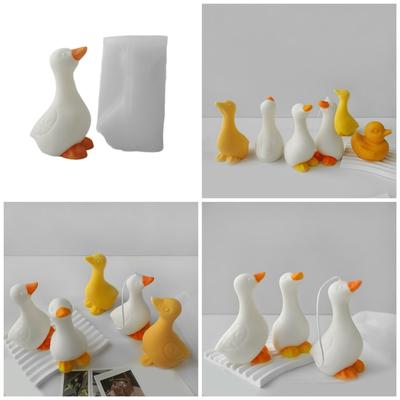 3D утка, свеча, силиконовая форма, сделай сам, кристаллическая форма для эпоксидной смолы, инструмент для изготовления свечей в виде животных, форма для мыла, мороженого, декоры ручной работы