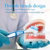 4 шт. Двусторонние зубные щетки для зубных протезов для ухода за чисткой зубных протезов