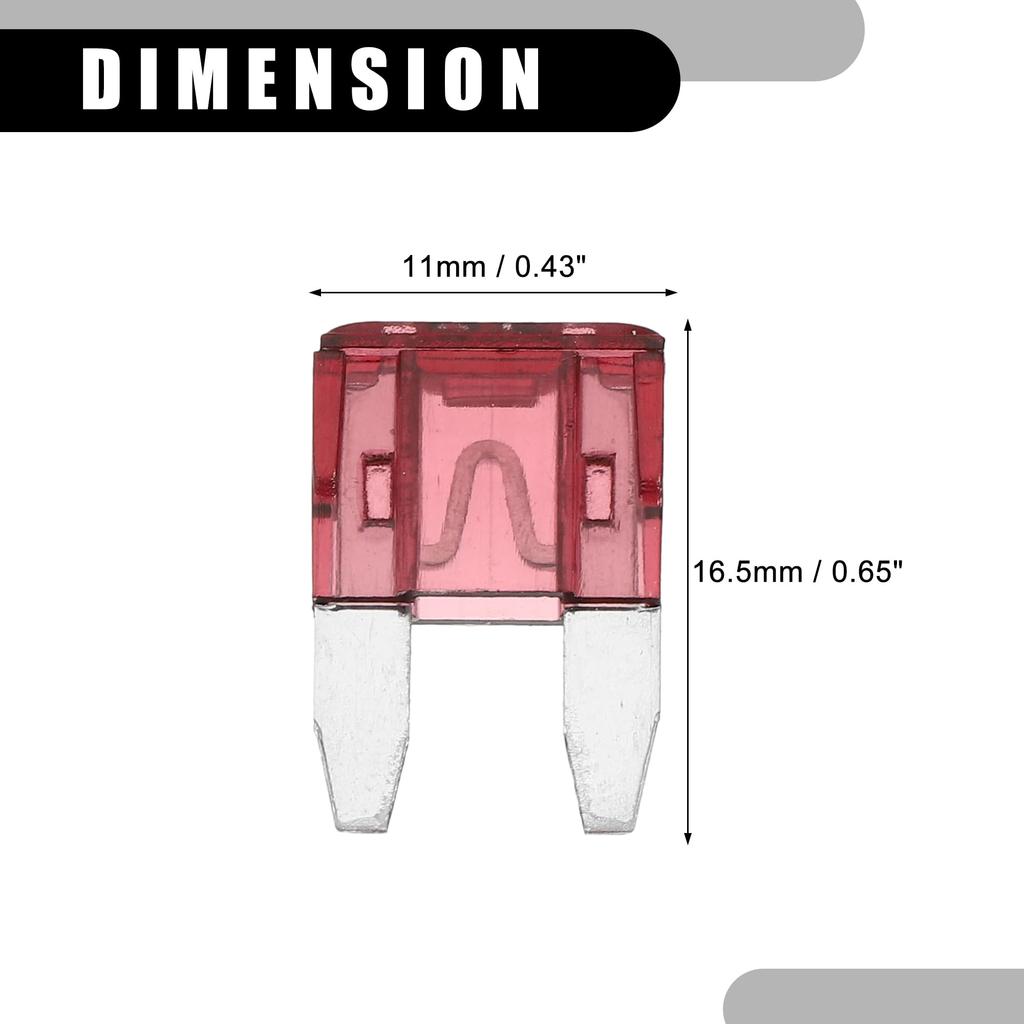 Partuto Set of 5 Mini 40AMP APM/ATM Universal Car Fuse Style Fuse Short