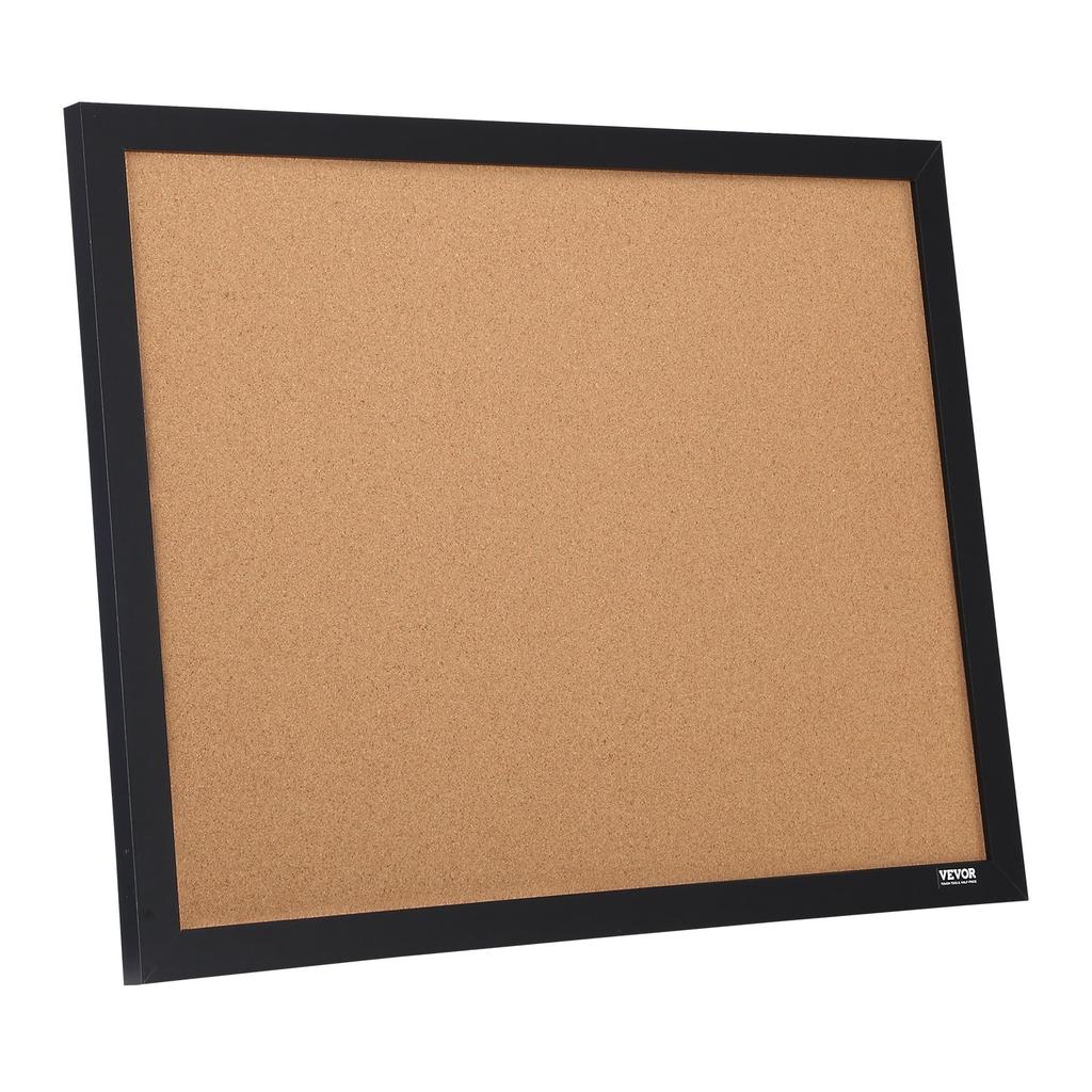 VEVOR Cork Board, 24 x 18 inches, Double-sided Bulletin Board with MDF Sticker Frame, Vision Board Includes 10 Pushpins