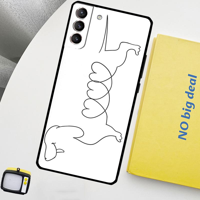 Dachshund Dog Phone Case For Samsung Galaxy S25 Ultra S20 S21 S22 S23 Plus S24 Ultra S9 S10 S25 FE Cover