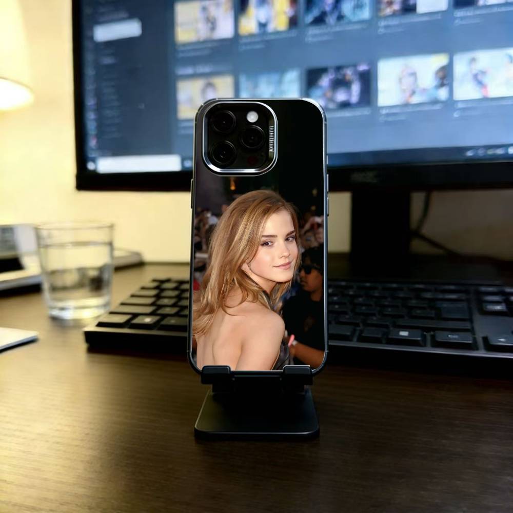 Чехол для телефона с изображением актрисы Эммы Уотсон Для iPhone 17,16,15,14,13,12,11 Plus,Pro Max,XS,Разноцветный Серебристый Чехол для телефона Funda Cover