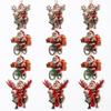Unique Wooden Hanging Pendants 2D Flat Christmas Decorations Set Santa Claus Ornaments  Gift