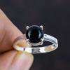 Black Onyx Ring, Handmade Designer Ring, Handmade Ring, 925 Silver Ring, Prong Setting Ring, Stacking Ring