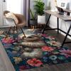 1pc Anime Sloth Chair Mat Floral Office Rug with Cute Sloth Design, Non Slip Carpet for Desk Chairs