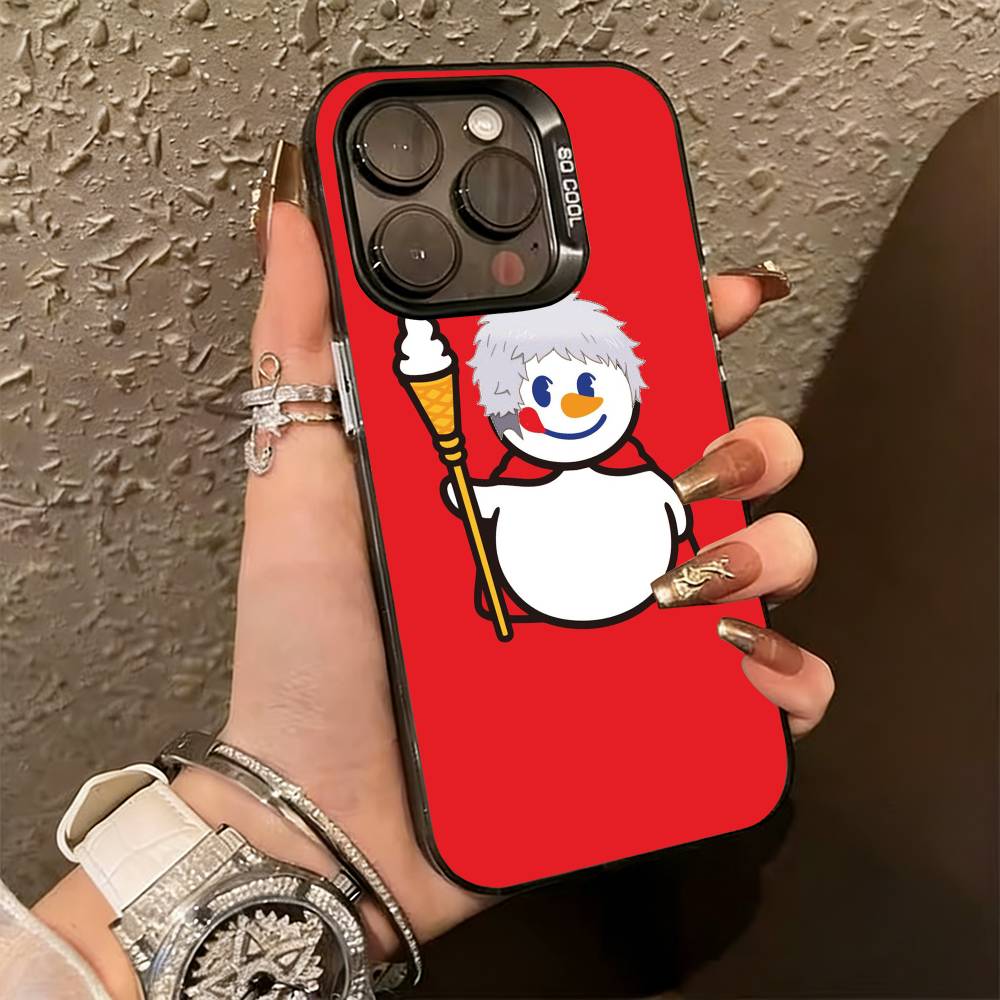 M-Mi xue Snow k-King Phone Case For iPhone 17,16,15,14,13,12,11 Plus,Pro Max,XS,Colored Silver Plated Inside Cover