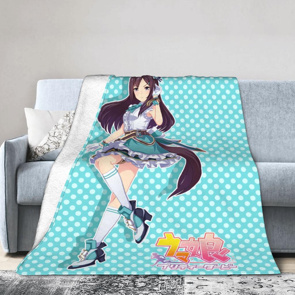 Звуки Земли UmaMusume Pretty Derby Плюшевый Плед Студенты Фланелевый Плед для Улицы Теплый Мягкий Качественный Покрывало