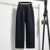 2025 Plus Size Women Summer Jeans Casual Long Wide Leg Pants High Waist Elastic Basic Trousers Loose