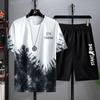 Men's Summer Quick-Dry Ice Silk Short-Sleeve T-Shirt and Shorts Set - Trendy, Loose Casual Sportswear.